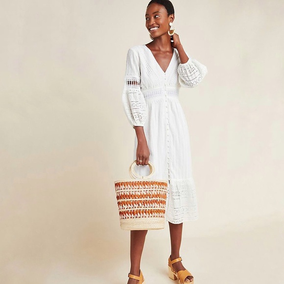 Anthropologie Dresses & Skirts - [Anthropologie] NWT Ebba Eyelet Midi Dress